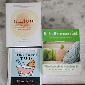3 Pregmancy Books Nuture BOOK drinking For 2 Healthy PREGNANCY